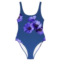 Image 1 of PURPLE FLOWERS ONE-PIECE SWIMSUIT 