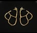 Image of Gold Beaten Abstract Pierced Earrings 