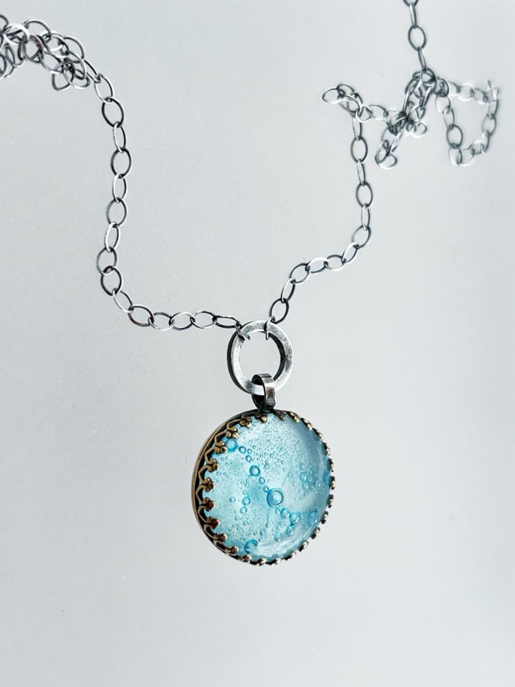 Image of Blue Bubble Necklace 