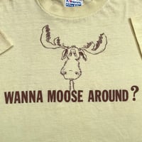 Image 1 of 1980s Wanna Moose Around Tee Sz Large