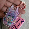 Bunnygirl acrylic sparkle keychain 