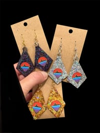 Image 1 of Custom Cats Sparkle Earrings