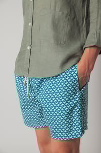 Image 1 of Traje de baño verde de delfines