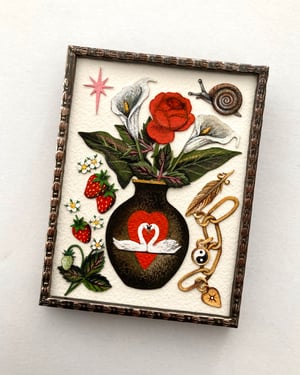 Image of Strawberry Snail  Framed Cutouts Original
