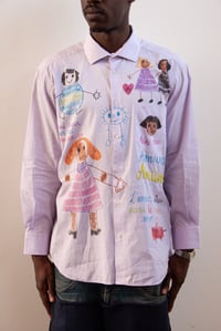 Image 5 of SHIRT " CHEMISE DE PAPA"  PINK  YELLOW BRODERY  