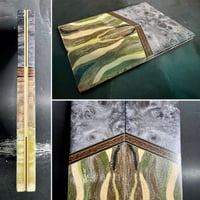 Image 1 of Maple Burl & Camo G-carta Segmented Knife Scales