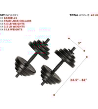 Image 3 of Adjustable Dumbbell Set