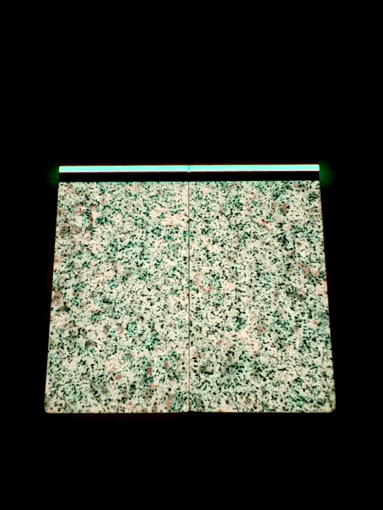 Image of Linen Micarta & Red GLOW Grip-Tec Segmented Knife Scales