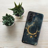 Image 19 of Blue and Gold Celestial Moons Design Tough Case for Samsung®