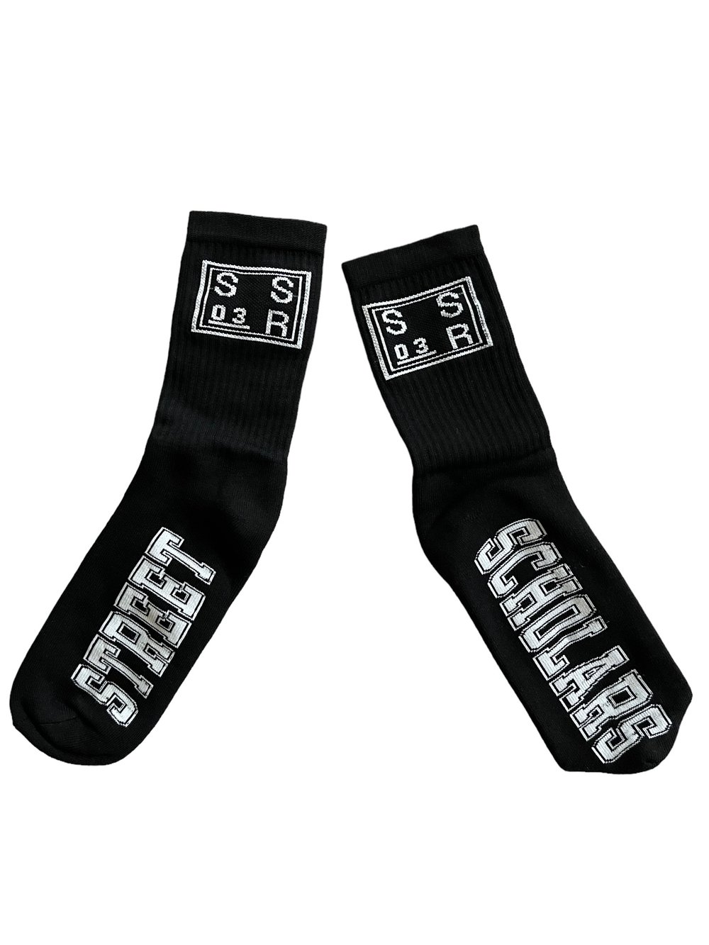 SSR03 - “Traditional” Black Crew Socks 