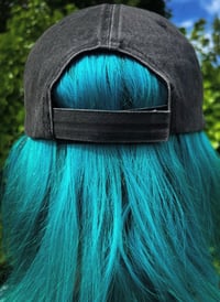 Image 5 of Cap (embroidered) washed black