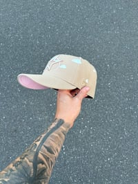 Image 3 of PINK BRIM DESERT SAND HOUSTON ASTROS CUSTOM FITTED CAP