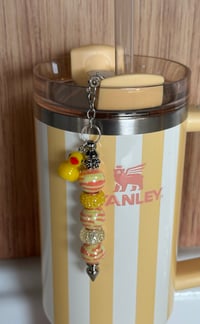 Image 2 of Rubber Ducky Orange and Yellow Tumbler Straw Dangle