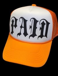 Paid trucker hat