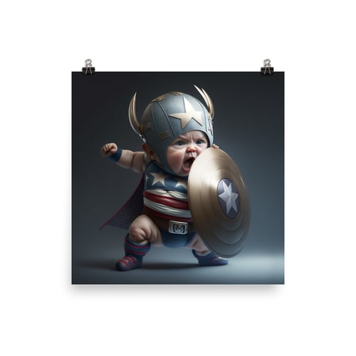 Image of Marvel Babies - Captain America || Photo paper poster