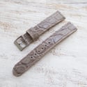 18mm Crocodile Strap In Grey Color