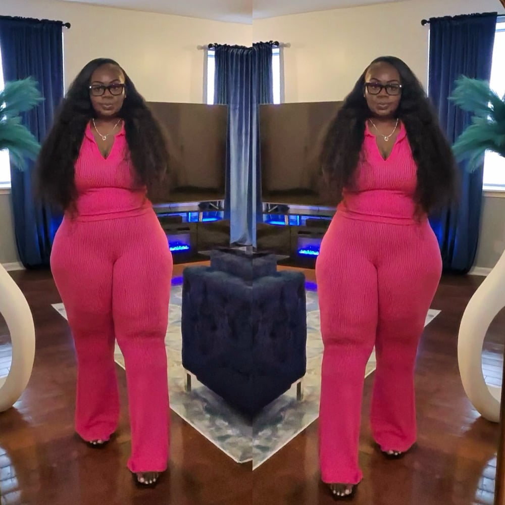 Image of That's so Ribbed Set (Hot Pink)