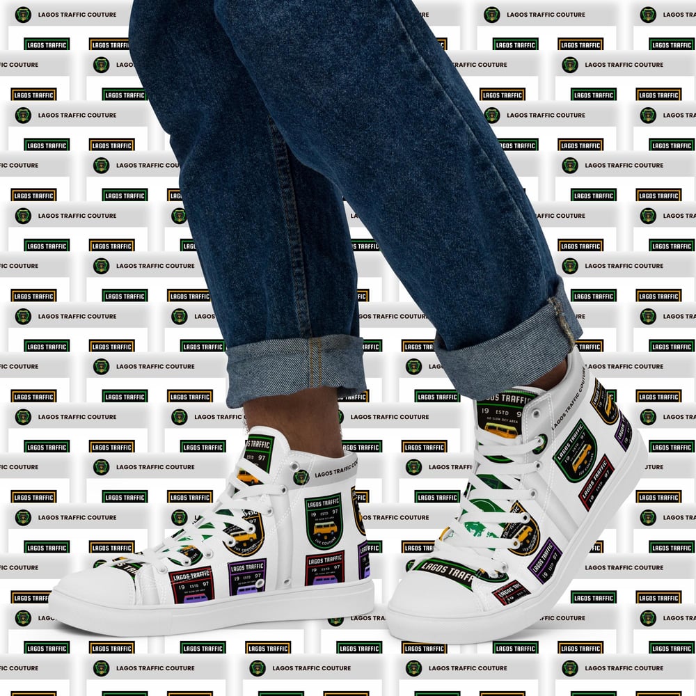 LAGOS TRAFFIC COUTURE VOGUE HIGH TOP CANVAS