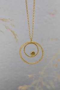 Image 2 of Vermeil gold concentric circles necklace