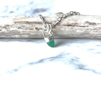 Image 4 of Handmade Sterling Silver Green Onyx Bullet Point Pendant