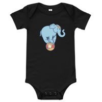Image 2 of Baby short sleeve one piece (circus elephant) 
