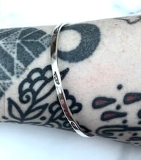 Image 4 of Handmade Sterling Silver Feather Bangle 925 Hand Stamped