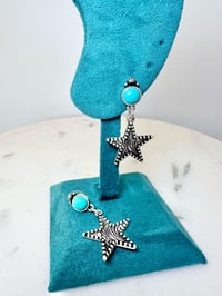 Image 2 of Silver Star Earrings