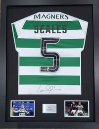 Signed Framed Liam Scales Celtic FC Shirt