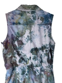 Image 5 of ♻️ UPCYCLED S Soft Utility Vest in Dark Overdyed Watercolor Ice Dye