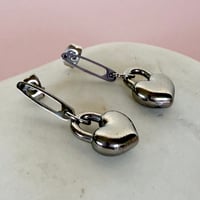 Image 1 of Safety Pin Stud and Puff Heart Drops