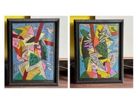 Image 1 of “Doppler Key” and “Doppler Channel”, S/N Serigraph Diptych