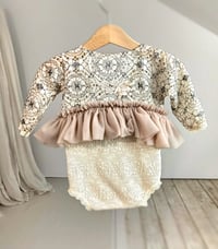 Image 1 of Sitter romper - Lara - beige | 9-12 months | photo props