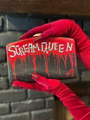 Scream Queen Custom Painted Vintage Leather Purse