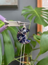 Image 2 of Lapis Lazuli Silver Moon Necklace