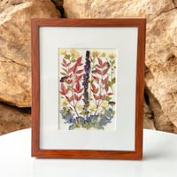 Image 3 of Veronica, Chrysanthemum, Catmint And Nandina Wildflower Art In 8" X 10" Frame (Item# 2023068)
