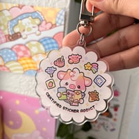 Image 5 of Certified Sticker Addict | Acrylic Keychain - B Grade