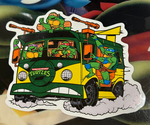 Image of MASSIVE 6” Party Wagon Premium Vinyl Sticker