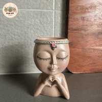 Girl Thinking Planter Pot