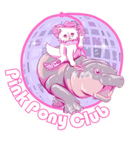 Pink pony club sticker 