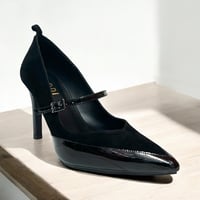 Image 4 of Lodi Roala Black Suede/Patent Combo