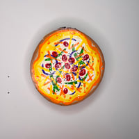 Image 3 of Pizza Wood Slice Paintings