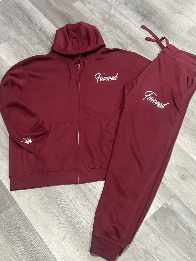 Image of FAVORED Burgundy Swratsuit