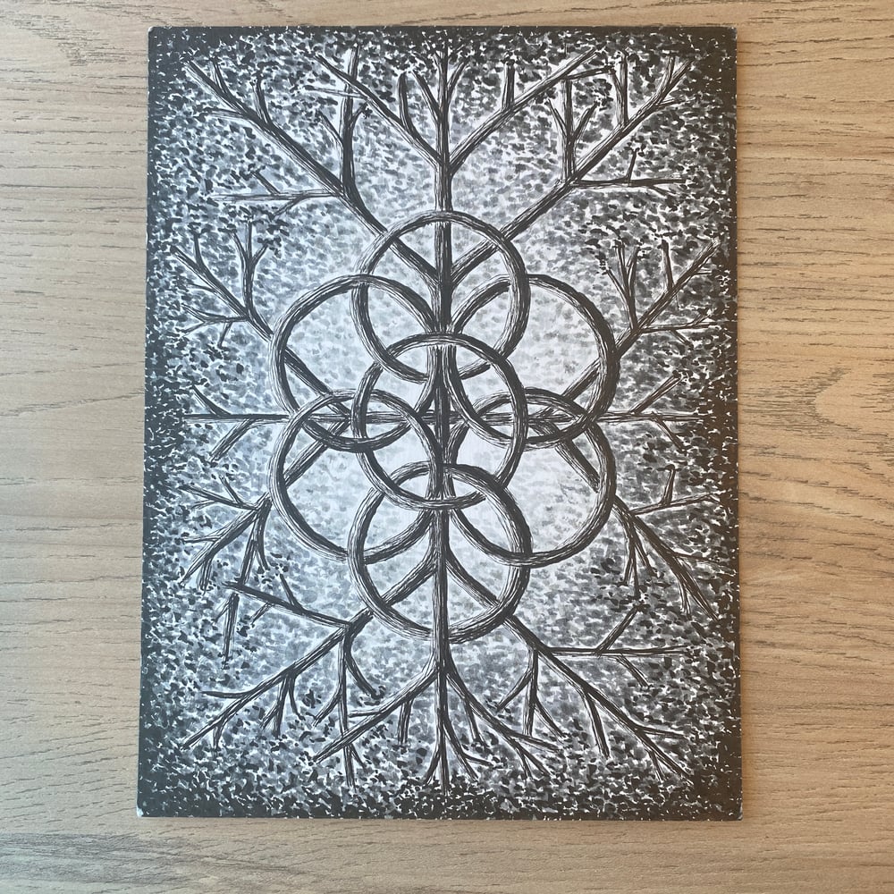 Image of Circles Knot Giclee Print (b & w)