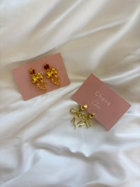 bow girly earrings