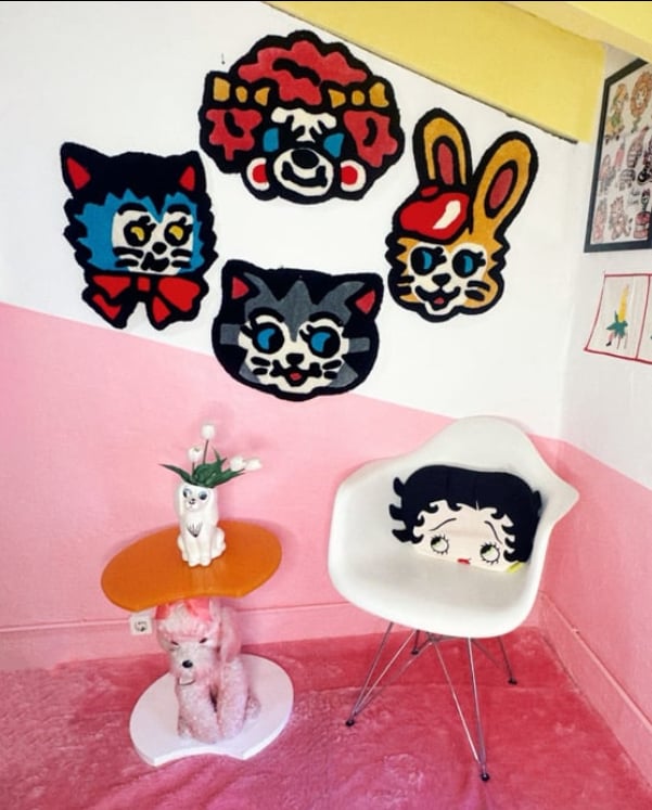 Image of BLUE CAT RUG