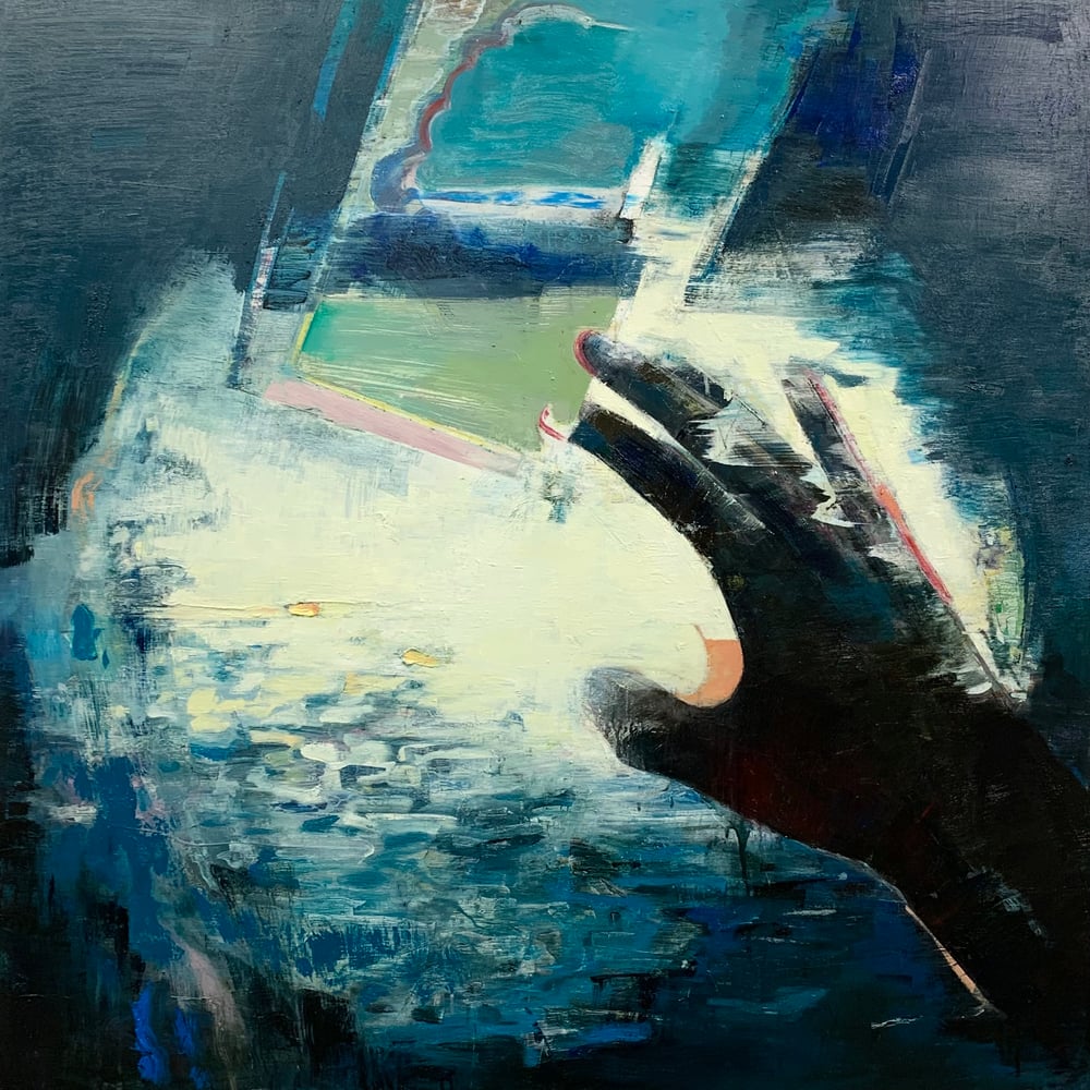 Image of Painting / maleri / “Forblændet” / 120x120 cm