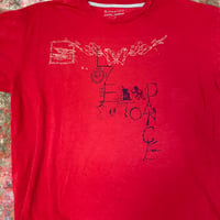 Image 2 of love to dance red large tee // lu + ian collab