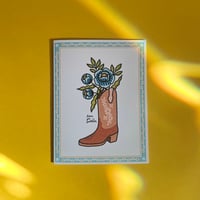 Image 1 of boot bouquet greeting card