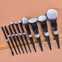 Image 5 of 10 Piece Black Rhinestone Brush Set