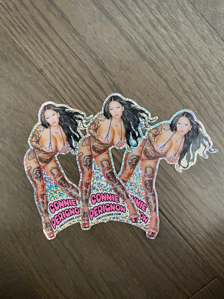 connie perignon glitter sticker